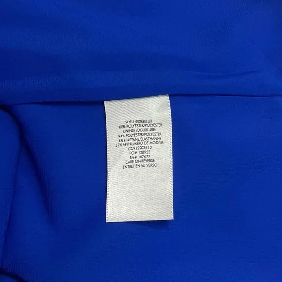 Alice + Olivia NWT 'Elsa' Ruffle Collar Mini Dress in 'Ultramarine' Blue Size 4 - Picture 15 of 16